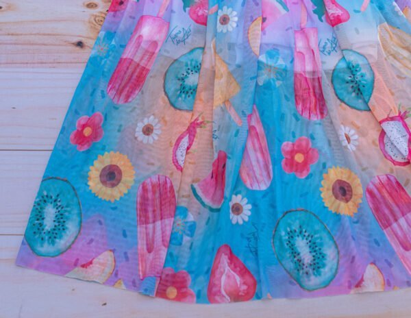 Saia longa em tule – Gelado - Image 2