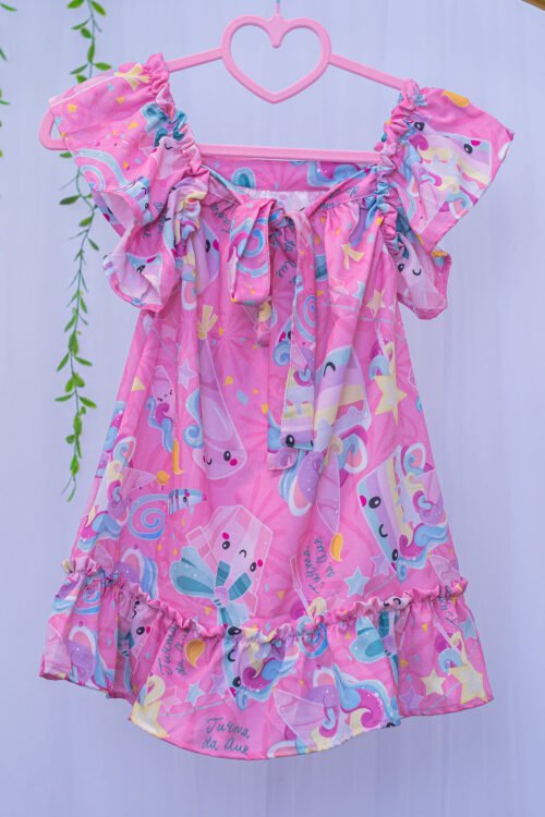 VESTIDO LAÇO + VESTIDO BONECA - UNICÓRNIO