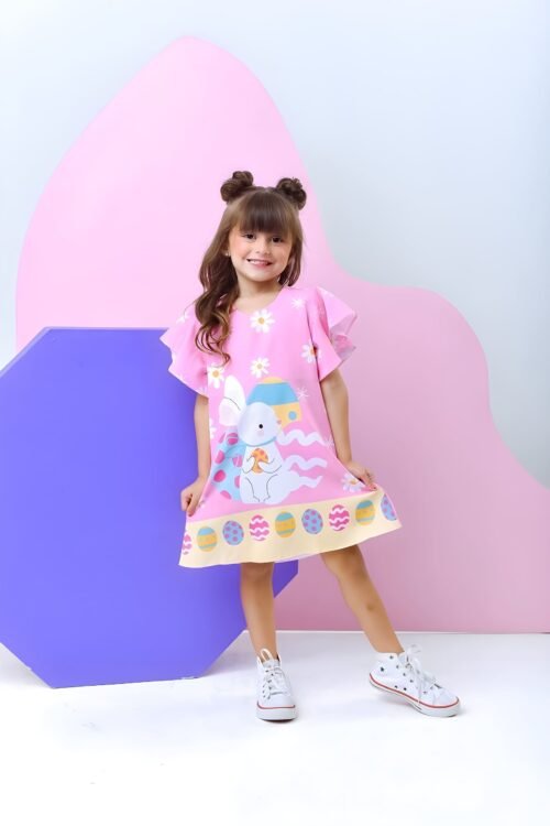 Vestido Manga Godê-Coelhinho