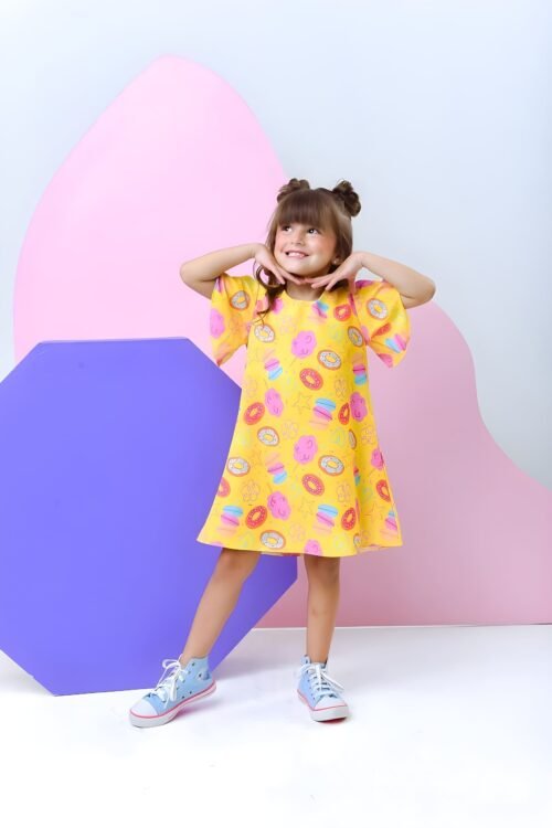 Vestido Manga Godê- Doceria