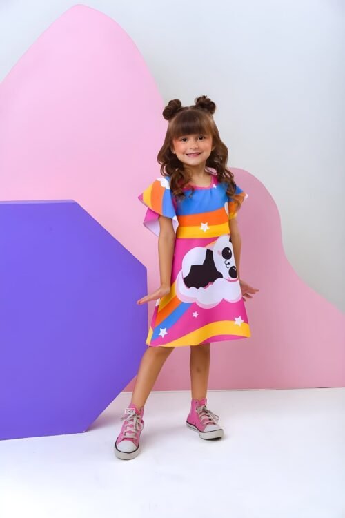 Vestido Manga Godê - Panda