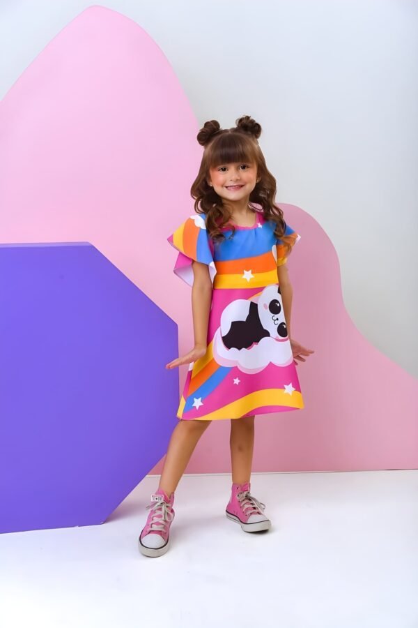 Vestido Manga Godê - Panda