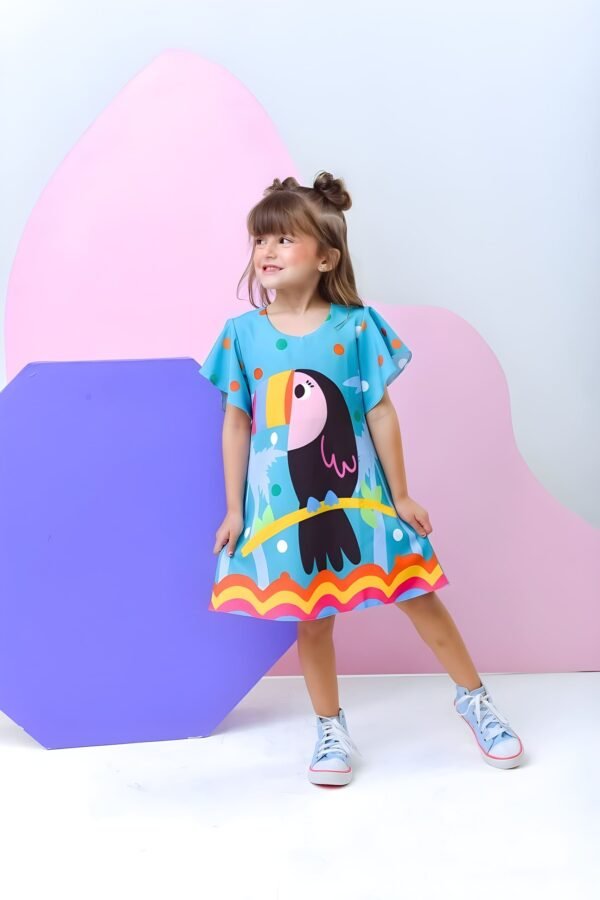 Vestido Casual Manga Godê -Tucano