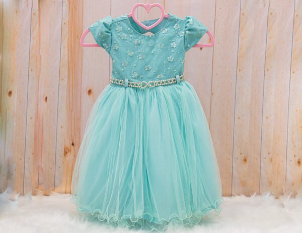Vestido luxo verde água