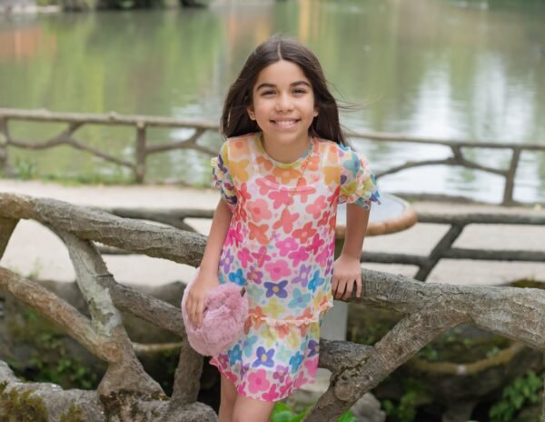Vestido em tule- Flores - Image 2