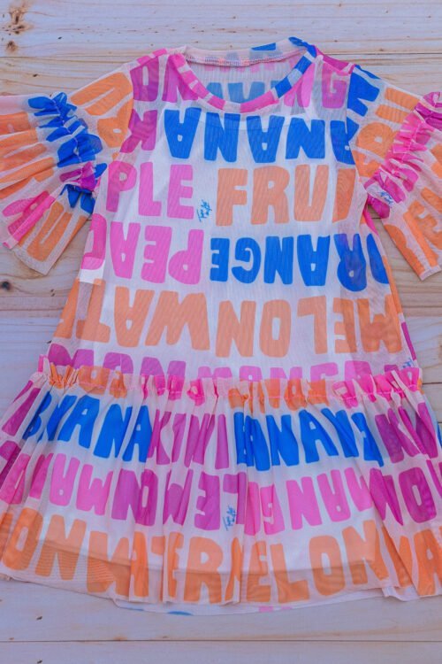 Vestido em tule - Letras