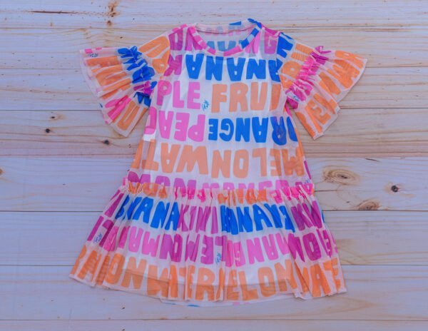 Vestido em tule - Letras