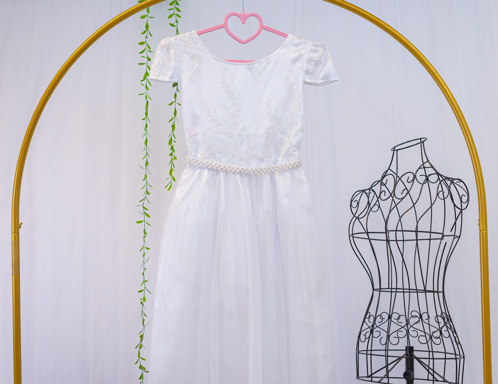 Vestido com tule borado Floral - Image 2