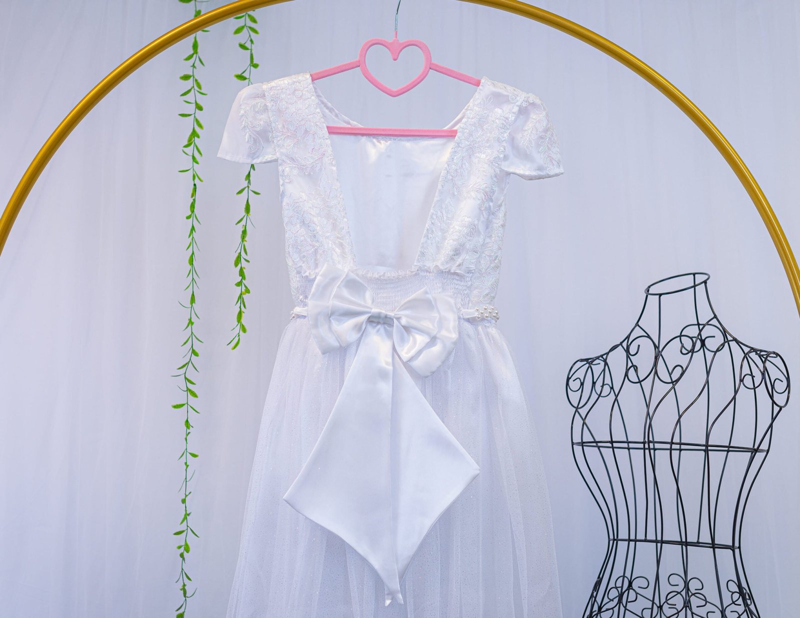 Vestido com tule borado Floral - Image 3