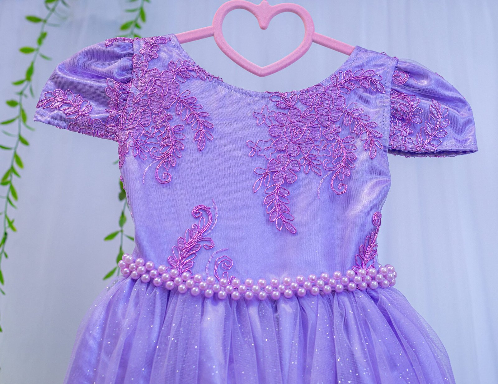 Vestido com tule borado Floral - Image 5