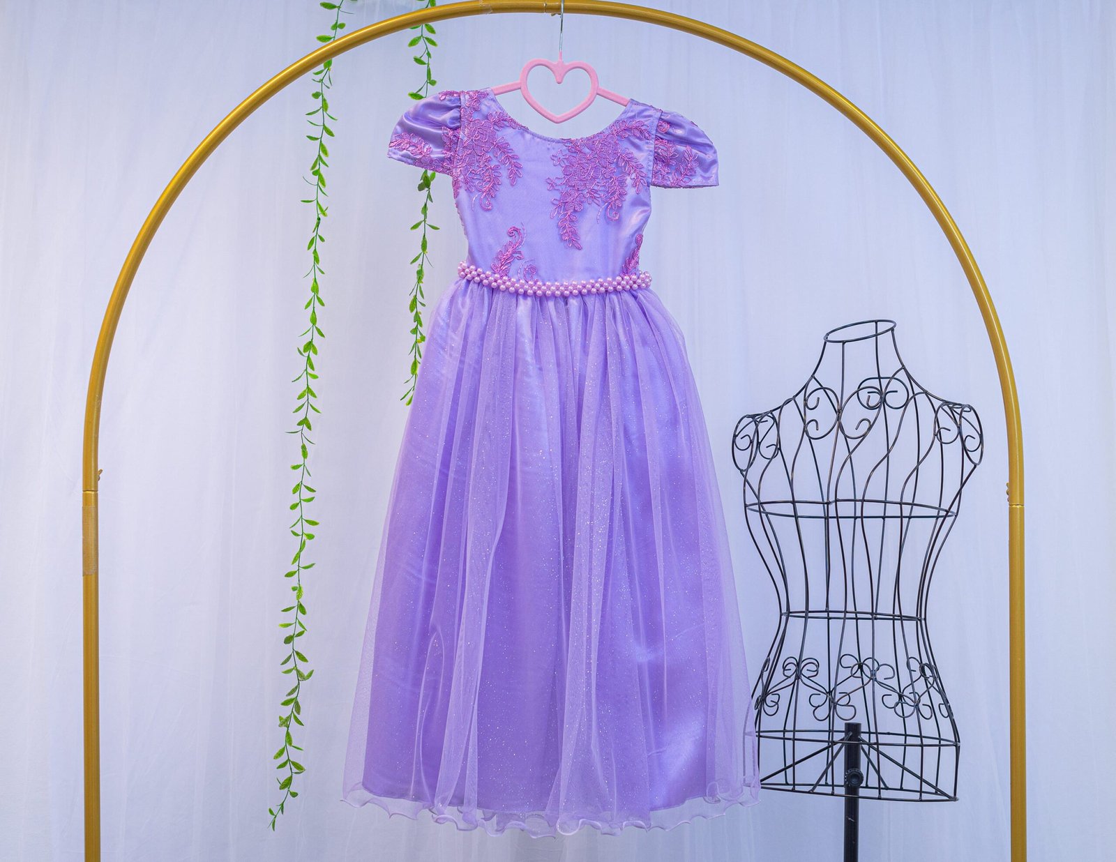 Vestido com tule borado Floral - Image 6