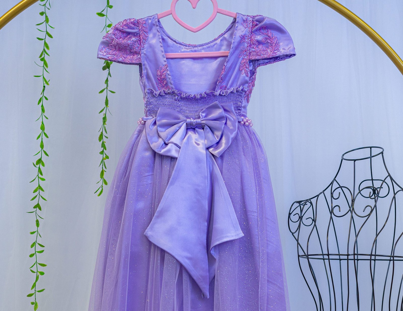 Vestido com tule borado Floral - Image 7