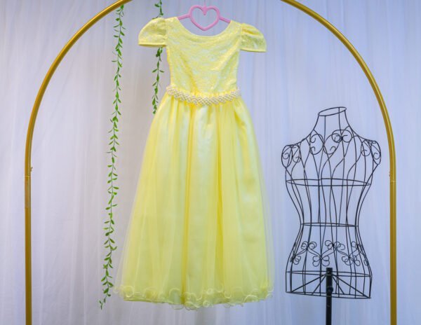 Vestido Longo  corpete em Renda