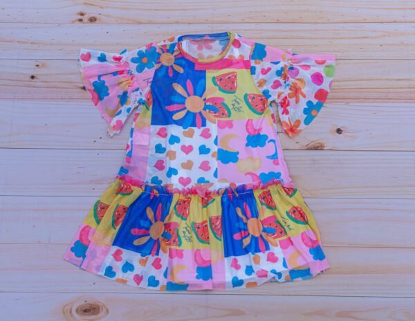 Vestido em tule - Melancia