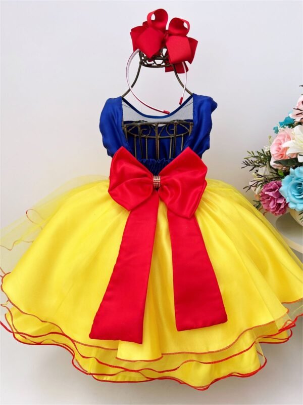 Vestido Infantil Branca de Neve C/ Capa - Image 2