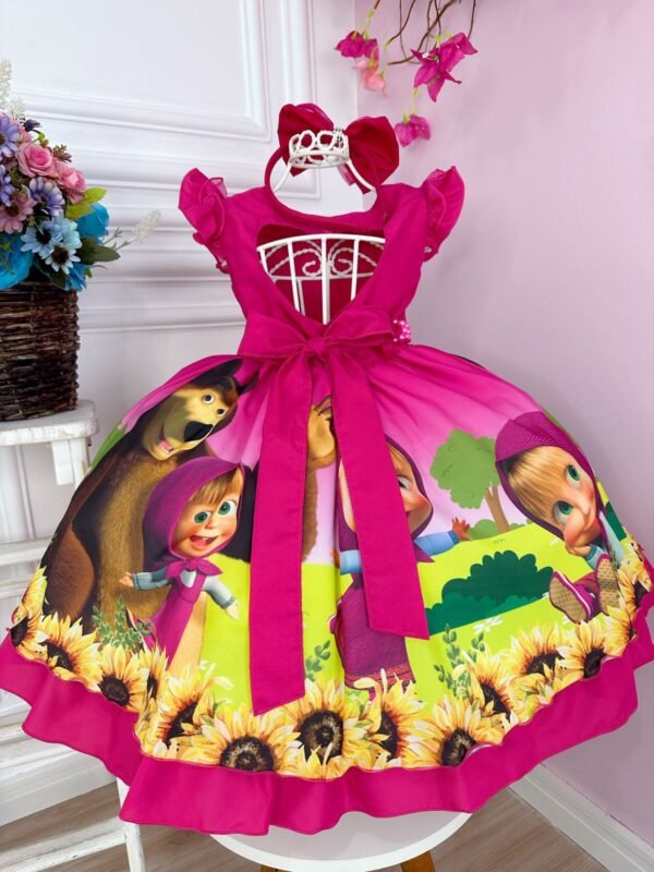 Vestido Infantil Masha e o Urso na Floresta - Image 2