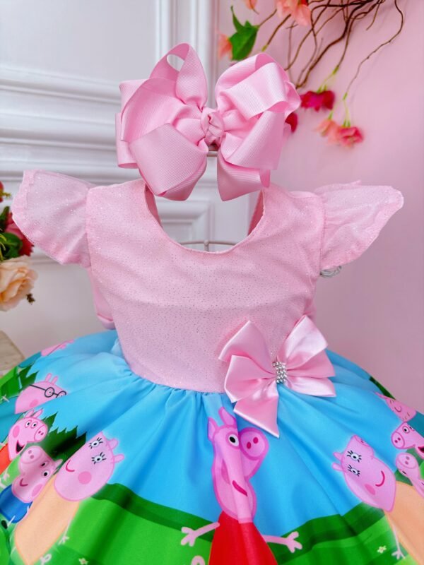 Vestido Infantil Peppa Pig Rosa - Image 3
