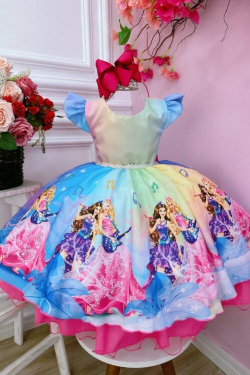 Vestido Infantil Festa da Barbie