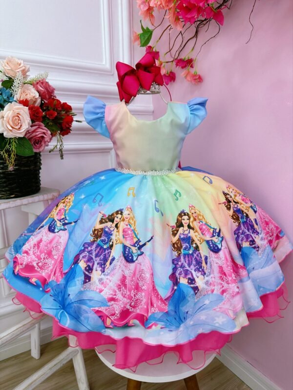 Vestido Infantil Festa da Barbie