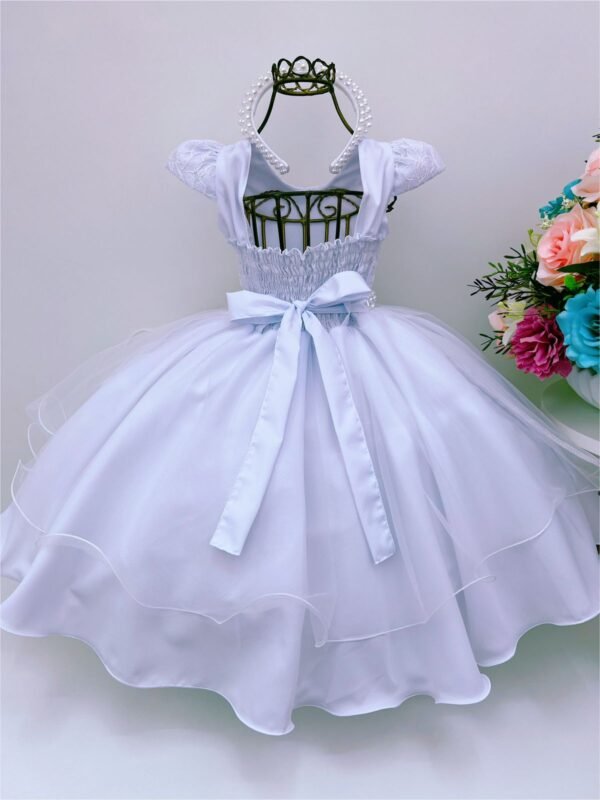 Vestido Infantil Branco Renda - Image 2