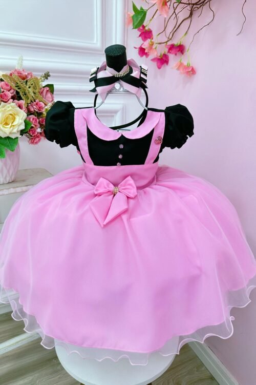 Vestido Infantil Rosa Mundo Bita